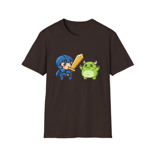 Chibi Warrior Gaming T-Shirt | Cute RPG Fighter Graphic Tee
