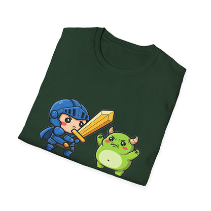 Chibi Warrior Gaming T-Shirt | Cute RPG Fighter Graphic Tee
