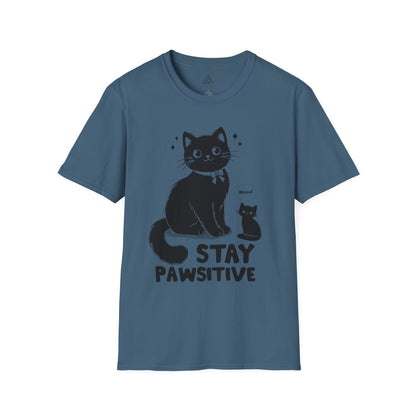 STAY PAWSITIVE Cat T-Shirt