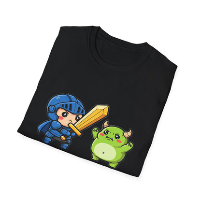 Chibi Warrior Gaming T-Shirt | Cute RPG Fighter Graphic Tee