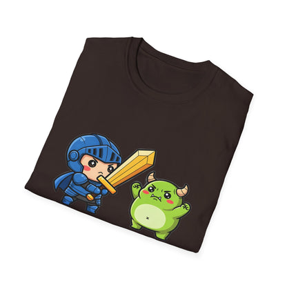 Chibi Warrior Gaming T-Shirt | Cute RPG Fighter Graphic Tee