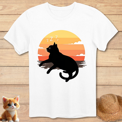 Dreamy Sunset Cat Nap T-Shirt